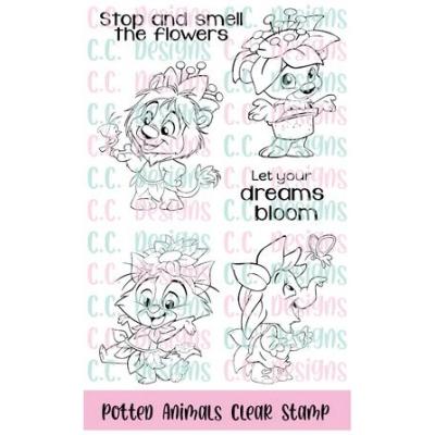 C.C. Designs Clear Stamps - Potted Animals